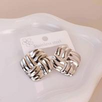European American Trendy Cross-Border Punk Cold Wind Stainless Steel Earrings Geometric Irregular Drop Fashion Jewelry
