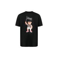 Palm Angels Pirate Teddy Bear marškinėliai juodi/balti vyriški palaidinės PMAA001S21JER0191001 L