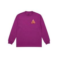 Palace FW21 Chapping Scenic Print Crewneck Long Sleeve T-shirt Unisex Tops Plum P21LS013 L purple