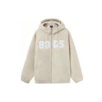 Li-Ning Lining Fleece-Lined Loose Knit Zip-Up Jacket Men Jacket Fog-Khaki AFDR733-4 XXL white