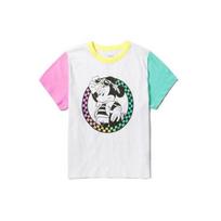 Vans X Disney Collaboration Colorful Printed Mickey Round Neck Short Sleeve T-Shirt Women Tops White VN0A3UHOWHT S