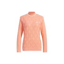 Adidas Two-In-One Polo Shirt And Vest Color Block Logo Long Sleeve Knit Top Women tops Pink Brown HZ6117 L