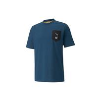 Puma American Retro Dopamine Brand Logo Printed Crew Neck Short Sleeve T-Shirt Men T-Shirt Blue 532337-65 S blue