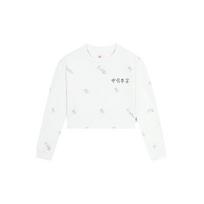 Li Ning Vital Essential Short Sleeve Logo Print Round Neck Long Sleeve T-Shirt Women Tops Off-White AHSSB34-4 XL