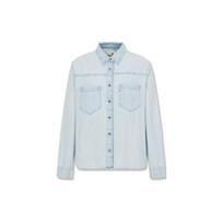 Levis Silver Label Solid Color Denim Long Sleeve Shirt Women shirts Light-Blue A5977-0001 M