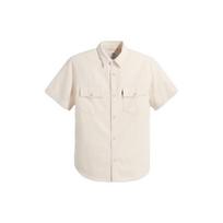 Levis Solid Color Square Neck Button Pocket Short Sleeve Shirt Men shirts Off-White A5722-0004 S