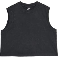 Nike Solid Color Sleeveless Short Casual Vest Women tops Black CZ9853-010 XL