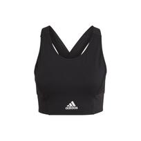 Adidas Logo Print Fitted Sports Bra Women Underwear Black GN8334 S black