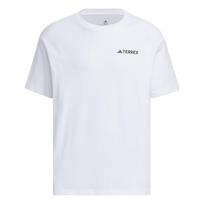 Adidas Terrex Letter Pattern Print Loose Outdoor Sports Short Sleeve T-Shirt Unisex Tops White IB8693 2XL