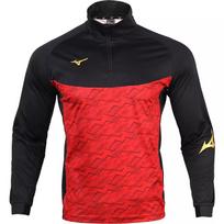 Mizuno kvėpuojantis megztinis su stovinčia apykakle, laisvalaikio džemperis vyrams, džemperis, raudonas, juodas, P2CC19Z194 M