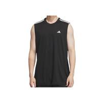 Adidas Sports Casual Striped Basketball Vest Men Tops Black KE5906 S