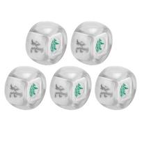 5Pcs Mahjong Wind Direction Dice East South West North Sphere Entertainment Game Dice Transparent