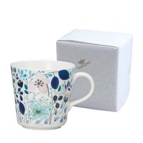 NARUMI Anna Emilia Frost Floral Winter Day Dishwasher Gift Gift Wrapping Mug, 340cc, Blue, Print, Cute, Large, Scene, Mother's Gift, Microwaveable, mėlyna