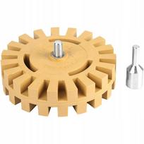 Rubber disc for removing glue from rims  flower  100mm + screwdriver adapter