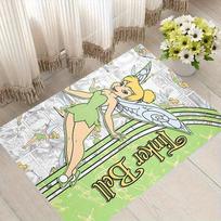 1pc Tinker-Bell Carpet Area Rug, Bedroom, and Playroom Durable, Stain-Resistant, and Easy To Clean, Living Room 60cm by 90cm