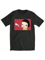 Yoshitomo Nara Guitar Summer Wounisex's T-Shirt New Wounisex's T-Shirt Short Sleeve Wounisex's Clothing Fashion Y2K Top Harajuku S įvairiaspalvis