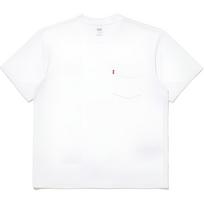 Levis Plain Crew Neck Pullover Short Sleeve T-Shirt With Front Pocket Unisex Tops White A8605-0000 M