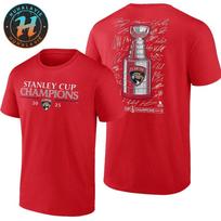 Official Florida P 2026 Stanley Cup Champions Shine Two Sided Print Unisex Tee XL red