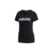 Adidas Neo Essential Logo Stripe Short Sleeve T-Shirt Women Tops Black FP7868 S black