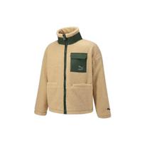 Puma FW22 siuvinėtas logotipas dirbtinis šlifavimo striukė unisex viršutiniai drabužiai, kava 539570-20 XL