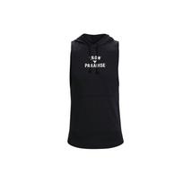 Under Armour Letter Pattern Sleeveless Hooded Sports Vest Men Tops Black 1365215-001 L