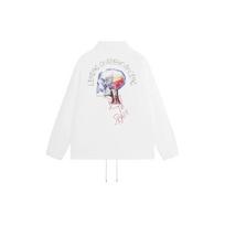 Li-Ning Skateboard Series Graffiti Print Zip-Up Collar Jacket Men Jackets White AFDS817-3 M white