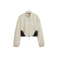 Puma Letter Print Casual Loose Stand Collar Jacket Women Jacket Beige 525493-90 L white