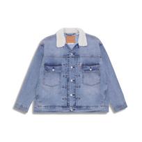 Levis Winter Warm Series Faux Shearling Collar Long Sleeve Jacket Men Jacket Floral-Blue 85242-0009 S