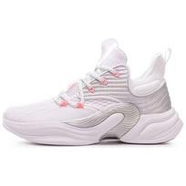 Anta Heat Wave 2 Synthetic Leather Shock Absorption Non-Slip Wear-Resistant Low-Top Basketball Shoes Men Sneakers Silver White 112031105-5 44.5