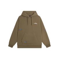 Li Ning Skateboard Series Lettered Hooded Pullover Sweatshirt Unisex sweatshirt Fox-Brown AWDS907-3 L gray