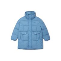 Levis FW22 Solid Color Mid-Length Long Sleeve Down Jacket Women Outerwear Blue A5179-0002 S