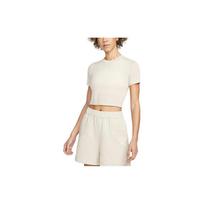 Nike Sportswear Essential Solid Logo Training Short Sleeve T-Shirt Women Tops Sand-Dune-White DD1329-126 XL white