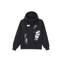 Li Ning Half-Zip Fun Print Loose Pullover Hoodie Unisex Hoodies Black AWDR727-2 S black