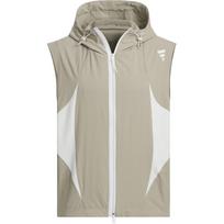 Adidas Future Style Woven Vest With Hood And Zipper Design Loose Fit Sleeveless Vest Men Vests Pebble-Silver Light-Gray JL9961 S