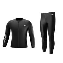 Mizuno Swimwear Two-Piece Set Long Pants Long Sleeve Nine-Point Pants Sun Protection Anti-Embarrassment Diving Surfing Suit Men swimwear N2CBB103-TZA L