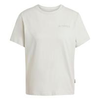 Adidas Terrex Polygiene Graphic Logo Loose Round Neck Sports Short Sleeve T-Shirt Women Tops Track-Grey JI8321 S