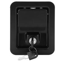 141*109mm Generator Panel Lock with Keys Stainless Steel Silent Unit Lock Black 4-Corner Mounting Genset Panel Lock juoda