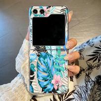 For Samsung Galaxy Z Flip 7 5 Flower Case Luxury Shockproof Clear Hard PC Back Cover For Samsung Z Flip 4 3 6 Flip5 Flip4 Flip6 For Samsung Z Flip 5
