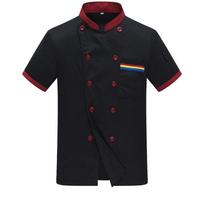 Catering and Restaurant Canteen Kitchen Short-sleeved Cake Teacher Work Clothes Bakery Pastry Chef Clothes Long-sleeved 5XL red
