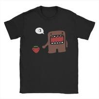 Streetwear T-Shirt Domo Kun Cotton T-Shirts Hipster Tee Shirt for Men's Beach Basic Printed Short Sleeve Clothes S