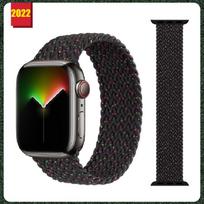 Audinys pintas solo kilpas nailoninis dirželis Apple Watch 7 6 juostos 44mm 40mm 38mm 42mm 41mm 45mm elastingas iWatch Series 6 SE 5 4 3 38mm or 40mm or 41MM&XS Size įvairiaspalvis