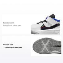 Space Jam x Nike Team Hustle D10 SE PS Kompiuterio lustas Vaikų sportbačiai Balti Hiper-karališki Rožiniai-sprogstantys DH8055-100 28
