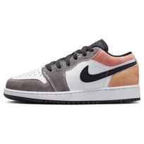 Air Jordan 1 Low SE GS Flight Club Kids Sneakers White Black Magic-Ember DX4374-008 36 gray