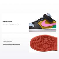 Nike Court Borough Low Recraft PS Multi-Color Kids Sneakers Black Bronzine Light-Armory-Blue DV5457-004 28