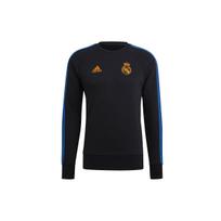 Adidas Real Madrid Crest Soccer Crew Neck Sweatshirt Men Tops Black GU9706 XL black