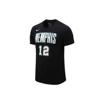 Nike NBA Memphis Grizzlies Ja Morant No. 12 Breathable Casual Sports Short Sleeve T-Shirt Men Tops Black CT9917-013 L black