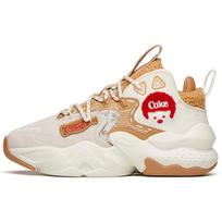 Coca Cola X Anta Lifestyle Series C37 Shock Absorption Non-Slip Low-Top Sneakers Women sneakers Brown White 122148080S-1 36 white