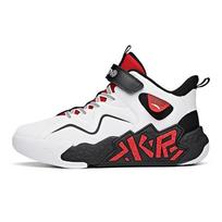 Anta Youth  Cement Nemesis Shock Absorption Non-Slip Wear-Resistant Breathable Mid-Top Basketball Shoes Kids sneakers White Black Red A312131153A-1 39 black