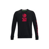 Under Armour Curry Lunar Elmo Crew Letter Print Round Neck Sweatshirt Men Sweatshirt Black 1369621-001 XXL
