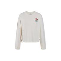 Levis SS23 Solid Color Round Neck Pullover Sweater Women sweater Beige A4939-0000 XS